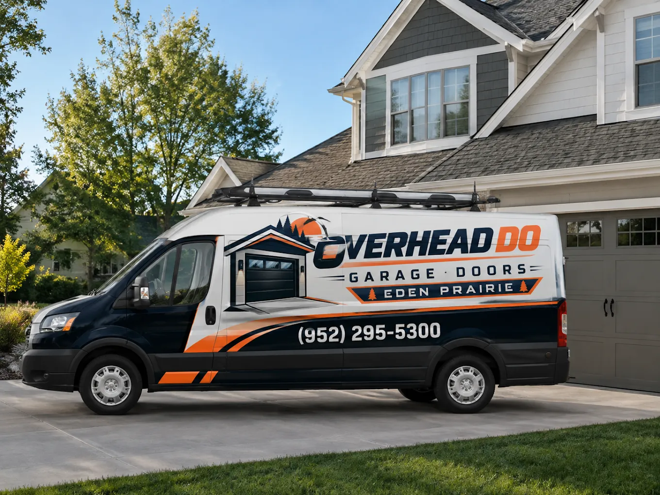 Overhead Do Garage Doors Eden Prairie branded garage door service van